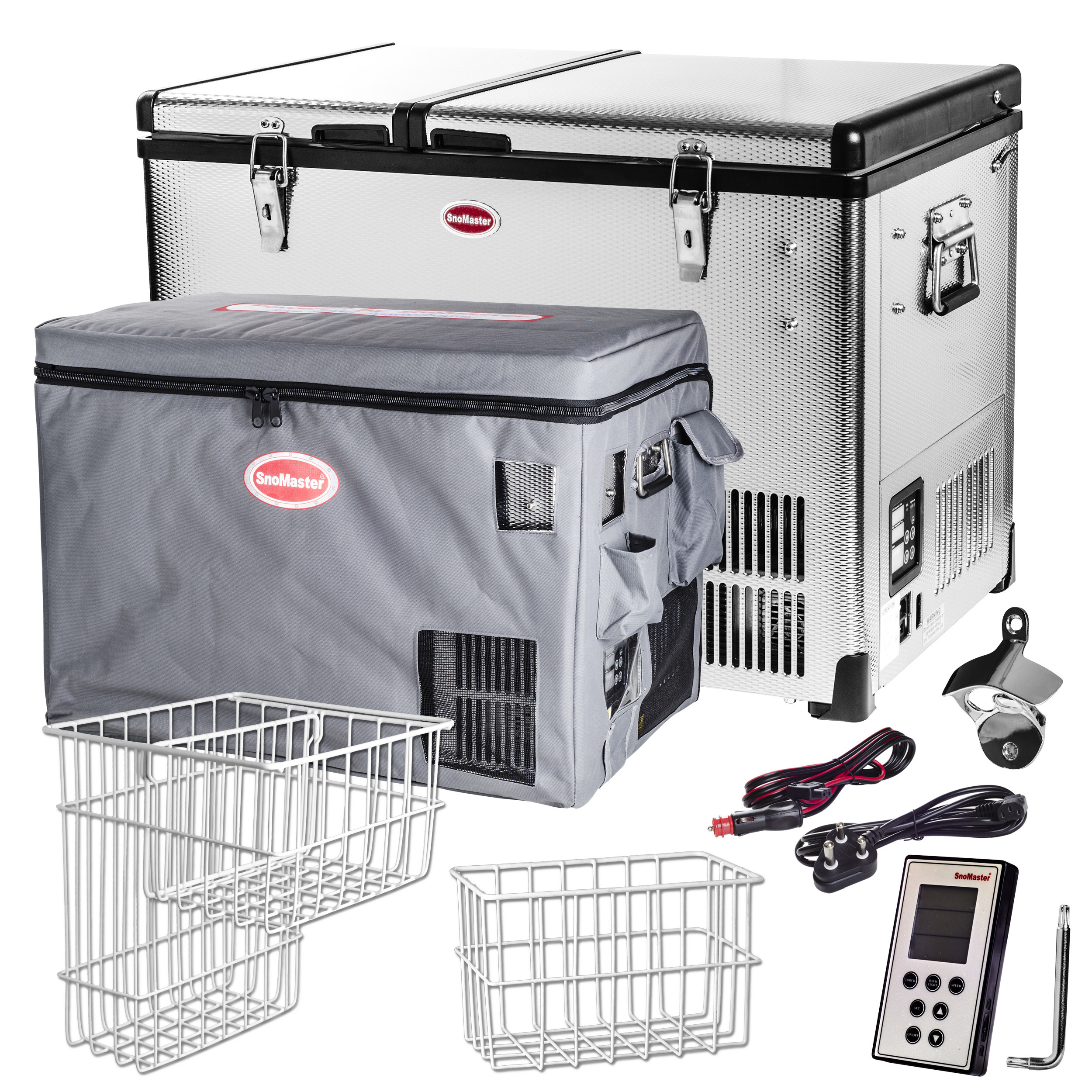 Réfrigérateur congélateur portable à double compartiment SNOMASTER  SMDZ-CL56D • 56 litres • 12v 24v 220v • SMDZ-CL56D